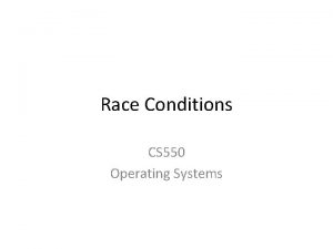Race condition in os Race condition in os