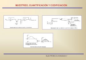 MUESTREO CUANTIFICACIN Y CODIFICIACIN ELECTRNICA AVANZADA V Espectro