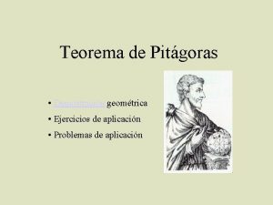 Teorema de Pitgoras Demostracin geomtrica Ejercicios de aplicacin