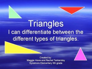 Different types of triangle
