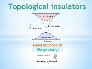 Topological insulators Pavel Buividovich Regensburg Hall effect Classical Topological insulators Pavel Buividovich Regensburg Hall effect Classical