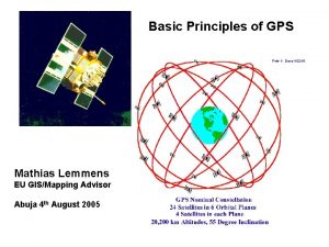Basic Principles of GPS Mathias Lemmens EU GISMapping