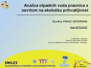 Analiza otpadnih voda praonica s osvrtom na ekoloku