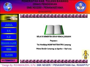 PEMERINTAH KAB TULANG BAWANG DINAS PENDIDIKAN SMK NEGERI