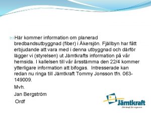 Jämtkraft bredband