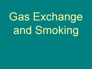 Gas Exchange and Smoking Human Gas exchange System