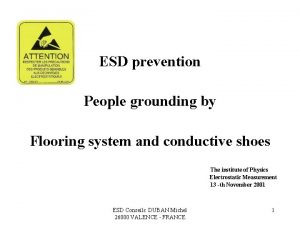 ESD prevention People grounding by Flooring system and