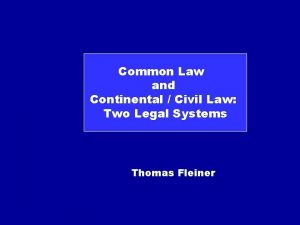 Continental civil law