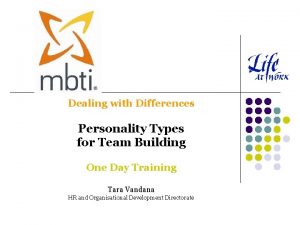 Team building personality types