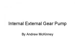 External and internal gear pump