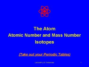 The Atomic Number and Mass Number Isotopes Take