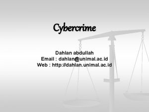 Cybercrime Dahlan abdullah Email dahlanunimal ac id Web