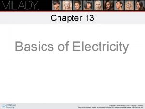 Chapter 13 basics of electricity