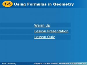 1-5 using formulas in geometry lesson quiz answers