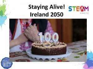 Staying Alive Ireland 2050 Learning Intentions Understand the