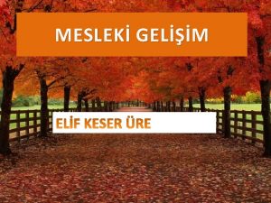 MESLEK GELM FKR OLUTURMA fikri iletmenin ilk adm