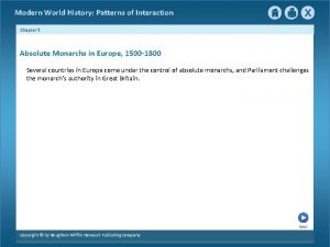 Modern World History Patterns of Interaction Chapter 5