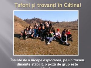 Tafoni i trovani n Ctina nainte de a