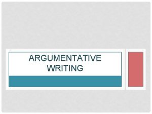 Explanatory vs argumentative essay