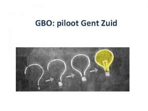 GBO piloot Gent Zuid Kadering GBO Gent 2