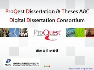 Pro Qest Dissertation Theses AI Digital Dissertation Consortium