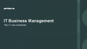 It business management