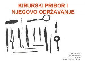 Osnovni kirurški instrumenti