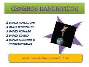 Tipos de géneros dancísticos