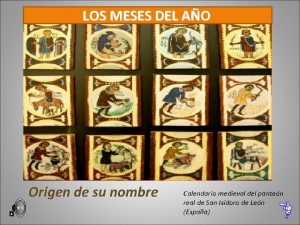 LOS MESES DEL AO Origen de su nombre