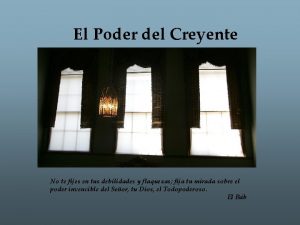 El Poder del Creyente No te fijes en