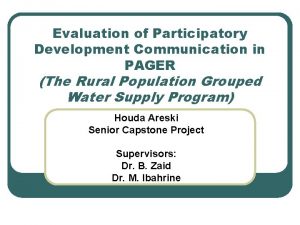 Participatory development