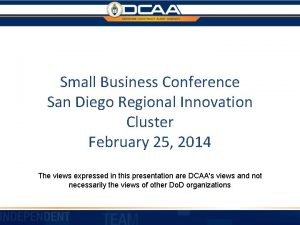 Small Business Conference San Diego Regional Innovation Cluster