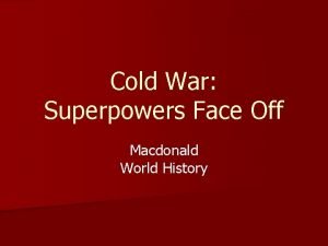 History of cold war