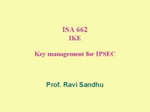 Ipsec key management