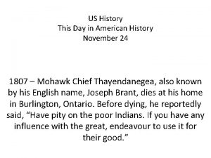 US History This Day in American History November
