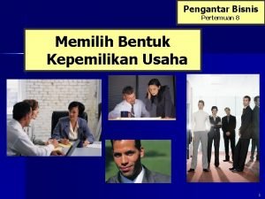 Pertanyaan tentang memilih bentuk kepemilikan bisnis