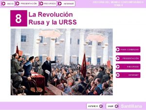 INICIO PRESENTACIN 8 RECURSOS INTERNET HISTORIA DEL MUNDO