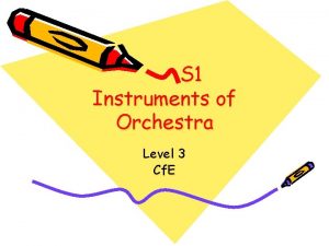 S 1 Instruments of Orchestra Level 3 Cf