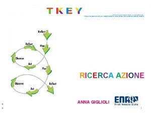 RICERCA AZIONE ANNA GIGLIOLI 1 FORMAZIONE FORMATORI Marzogiugno