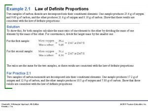 Law of definite proportions examples