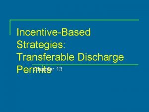 IncentiveBased Strategies Transferable Discharge Chapter 13 Permits Transferable