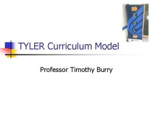 Tyler curriculum model