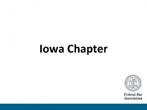 Iowa Chapter FBA Mission Statement The mission of
