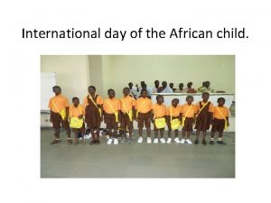 International day of the African child DOLLY FOUNTATION