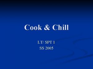 Cook & chill grundlagen und erfahrungen aus der praxis