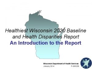 Healthiest Wisconsin 2020 Baseline and Health Disparities Report