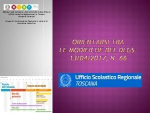 Ministero dellIstruzione dellUniversit e della Ricerca Ufficio Scolastico