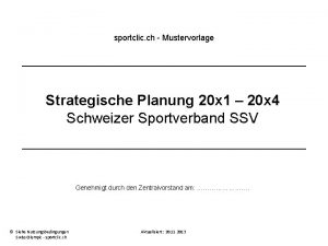 sportclic ch Mustervorlage Strategische Planung 20 x 1