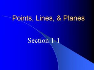 Points Lines Planes Section 1 1 Undefined Terms