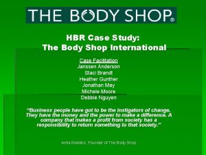 The body shop case study